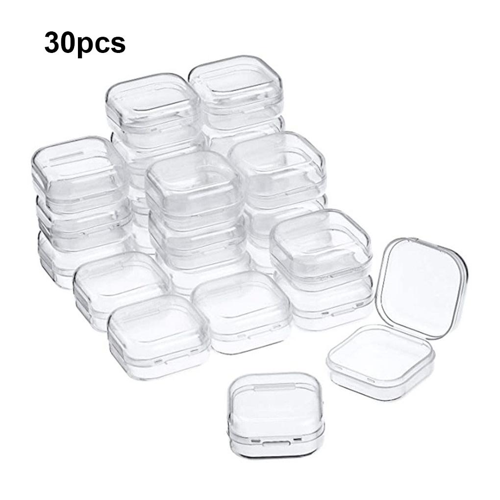 30 предметов Прозрачная шкатулка для украшений Ассортимент Серьги Крючок для ушей Ожерелье Чехол для переноски Ассортиментный комплект Органайзер для приманок