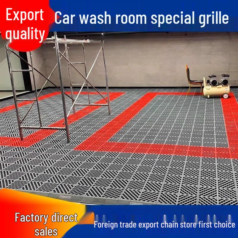 Сверхтолстая 3 см противоскользящая решетка для автомойки с дренажом