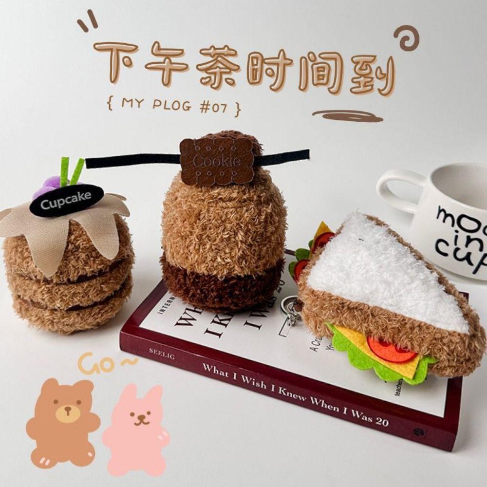 Multicolor Afternoon Tea Plush Doll 10cm-13cm Plush Doll Toy Dim Sum Plush Home Decoration