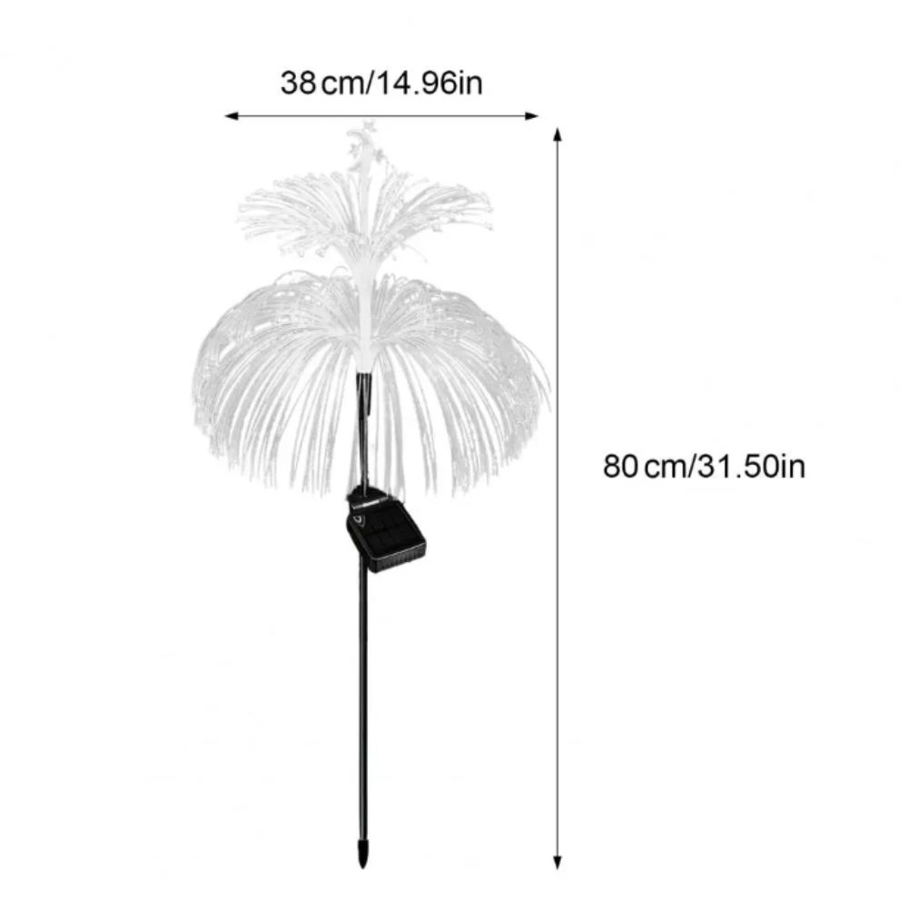 Colorful Outdoor Solar Light Waterproof Fiber Optic Lamp New Solar Jellyfish Lamp Landscape Light