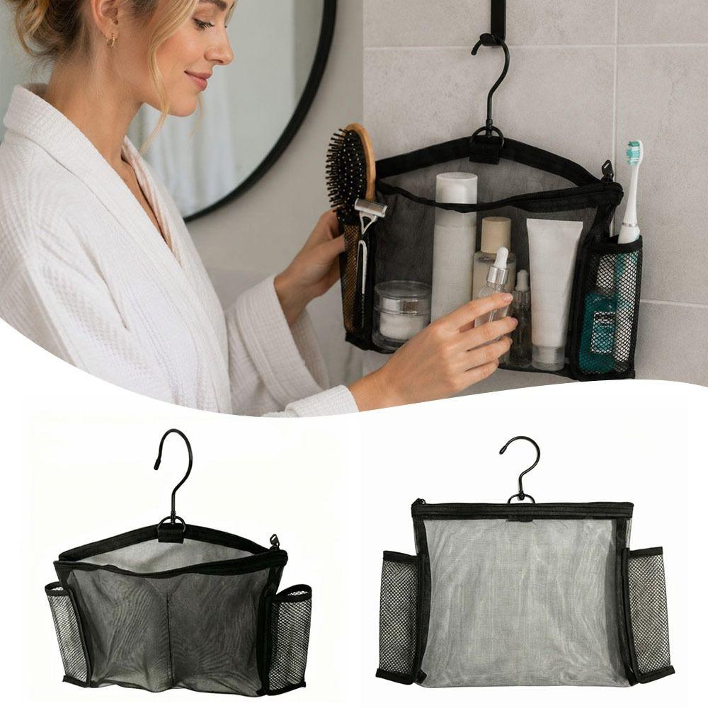 Hollow Storage Cosmetic Bag Mesh Transparent Storage Organizer Bag Makeup Organizer Travel