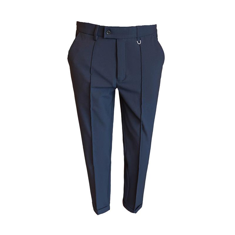 Мужские брюки в стиле business casual, повседневные строгие рабочие брюки, новинка 2024 года, высококачественные, однотонные, универсальные, укороченные до щиколотки.