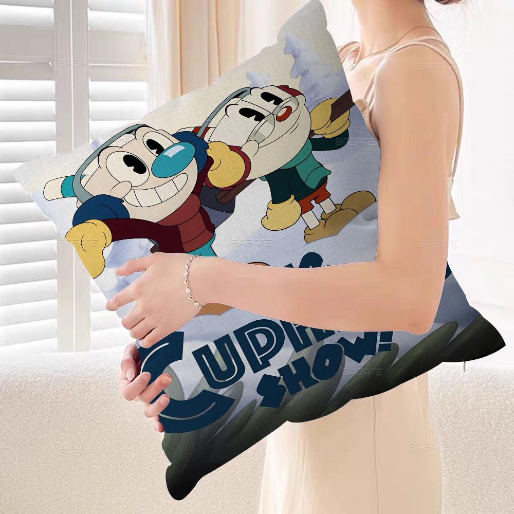 Аниме Мультфильм C-Cupheads Наволочка 30x50 Полиэстер Декоративные Подушки для Дивана Подушки для Декора Дома Чехол на Подушку