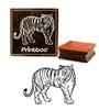 Printtoo Craft Textile Tiger Pattern Square Wooden Rubber Stamp Scrap-booking-2 X 2