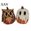 Statement Piece Home Decor Halloween Wooden Ornaments, Distressed Pumpkin/Cat Decorations, Desktop & Wall Durable Wood Tabletop Art Decors for Autumn