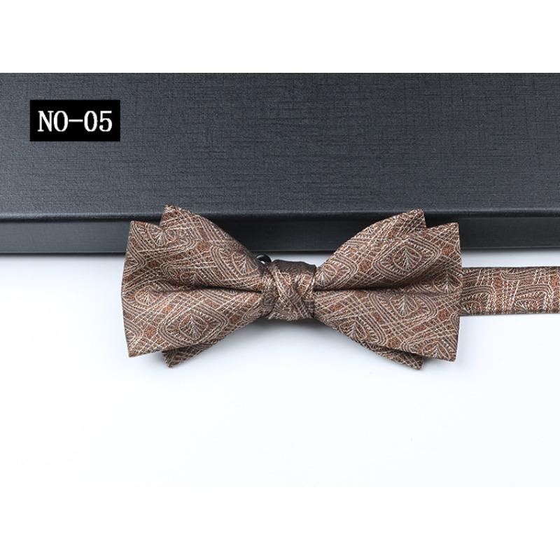 Деловой галстук-бабочка Мужская рубашка Костюм Джентльмен Узор Высококлассный Свадебный Ведущий Банкетный Бант