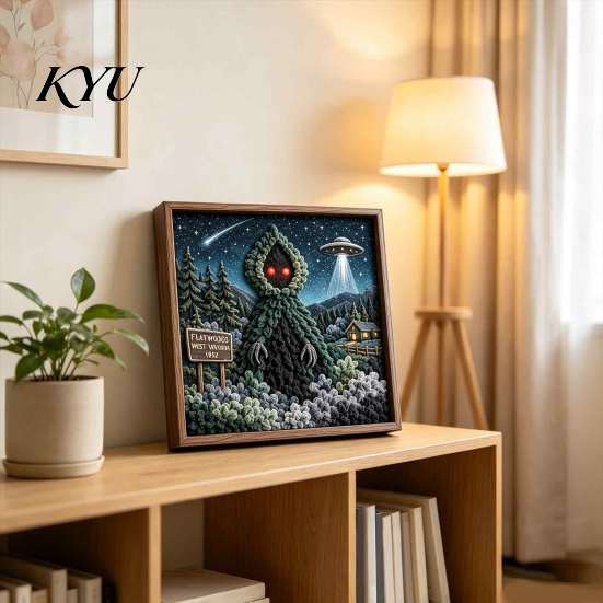 Handmade Textile Art Project 2PCS Dark Gothic DIY 3D Fabric Craft Kit, Sculpture Creative Design Set Project, Beginner Friendly Material Pack,