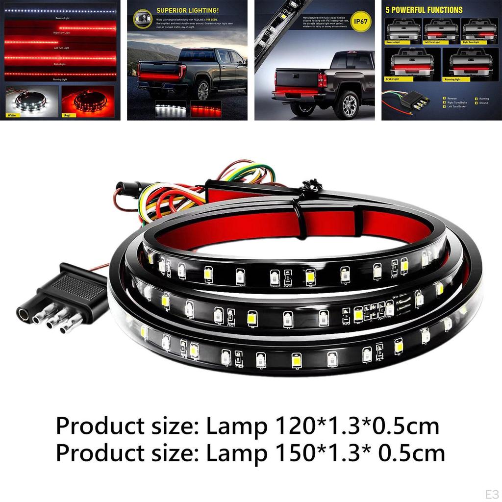 LED Tailgate Light Strip Left Turn Right 72LED Lighting Brake Reverse
