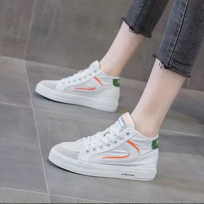 Женская повседневная спортивная обувь с высоким берцем, лето-осень, новое поступление, дышащая, универсальная, белая, вулканизированная обувь