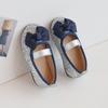 Toddlers Girls Shoes Glitter Leather Flats For Little Kids Children's Dress Shoes Bow-knot Princess Sweet Loafers Soft For Dance