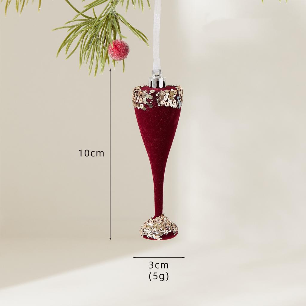 Gradient Pink Glitter Acrylic Christmas Hanging Ornament Assorted Festive Styles Xmas Tree Pendant for Holiday Home Decoration
