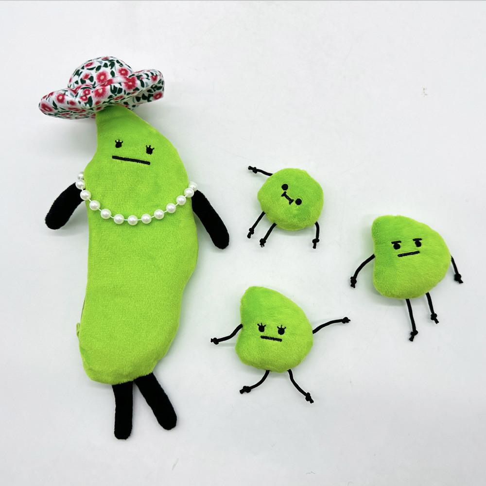 Cute Secret Staycation Edamame Family Plush Premium Quality Green Doll For Home