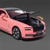 1:24 Rolls-Royce Ghost Alloy Luxury New Energy Car Model Die-cast Toy Car Metal Charging Car Model Sound and Light Pull Back Children's Toy Gift