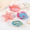 Sweet Fish Hair Claw Starfish Acetic Acid Hair Claw Creative Conch Shark Clip  Daily