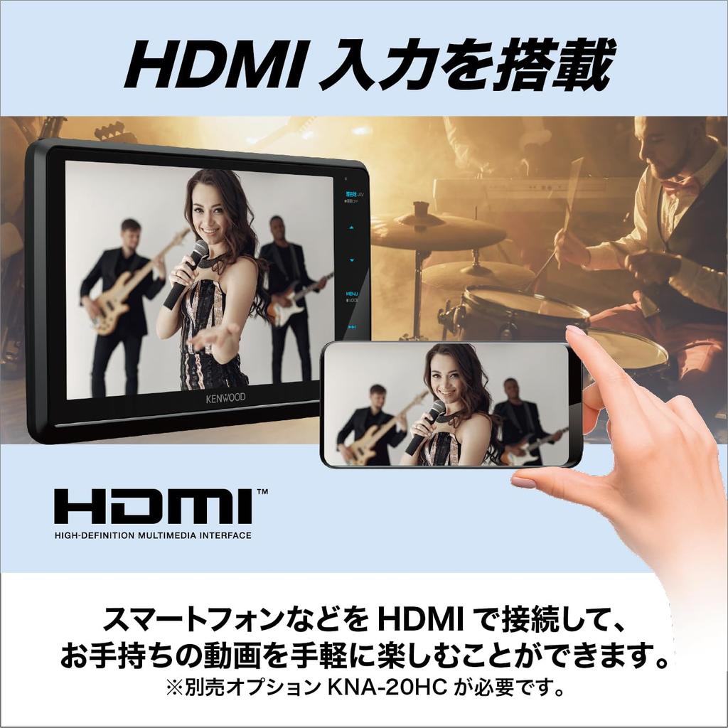 Kenwood Навигационная система для автомобиля, совместимая с цифровым зеркалом заднего вида, система MDV-S710, 7-дюймовая, высокопроизводительная модель японского производства, видеорегистратор, черный.