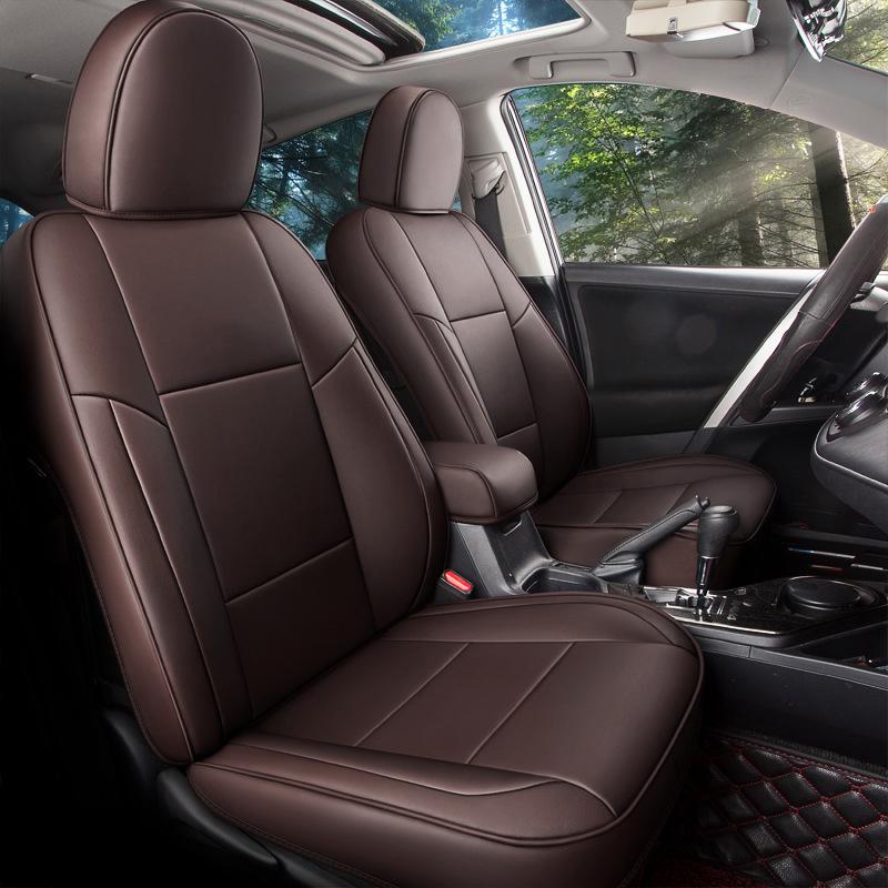 Специальные чехлы на сиденья автомобиля Для Toyota Выберите Rav4 2013 2014 2015 2016 2017 2018 Водонепроницаемая кожаная отделка салона Автомобильные аксессуары