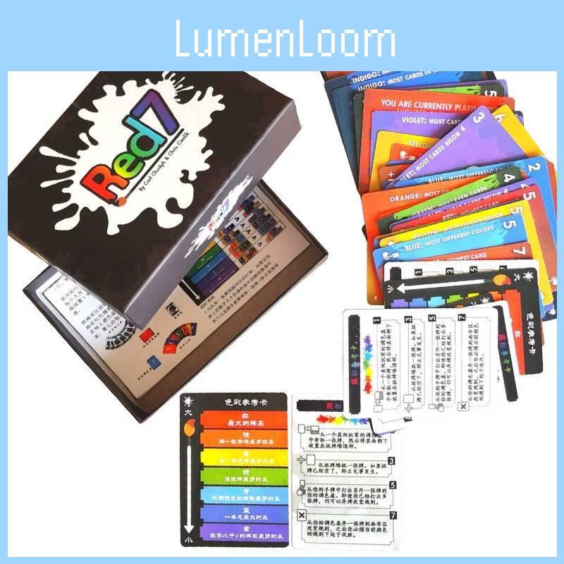 Красная игральная карта 7 Подходит для ежедневной вечеринки и семейного взаимодействия Члены