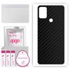 apgo Protective Skin Sticker for the Back Compatible with LG W41 Plus, Wrap Film, Foil, Vinyl - Pattern Carbon Black