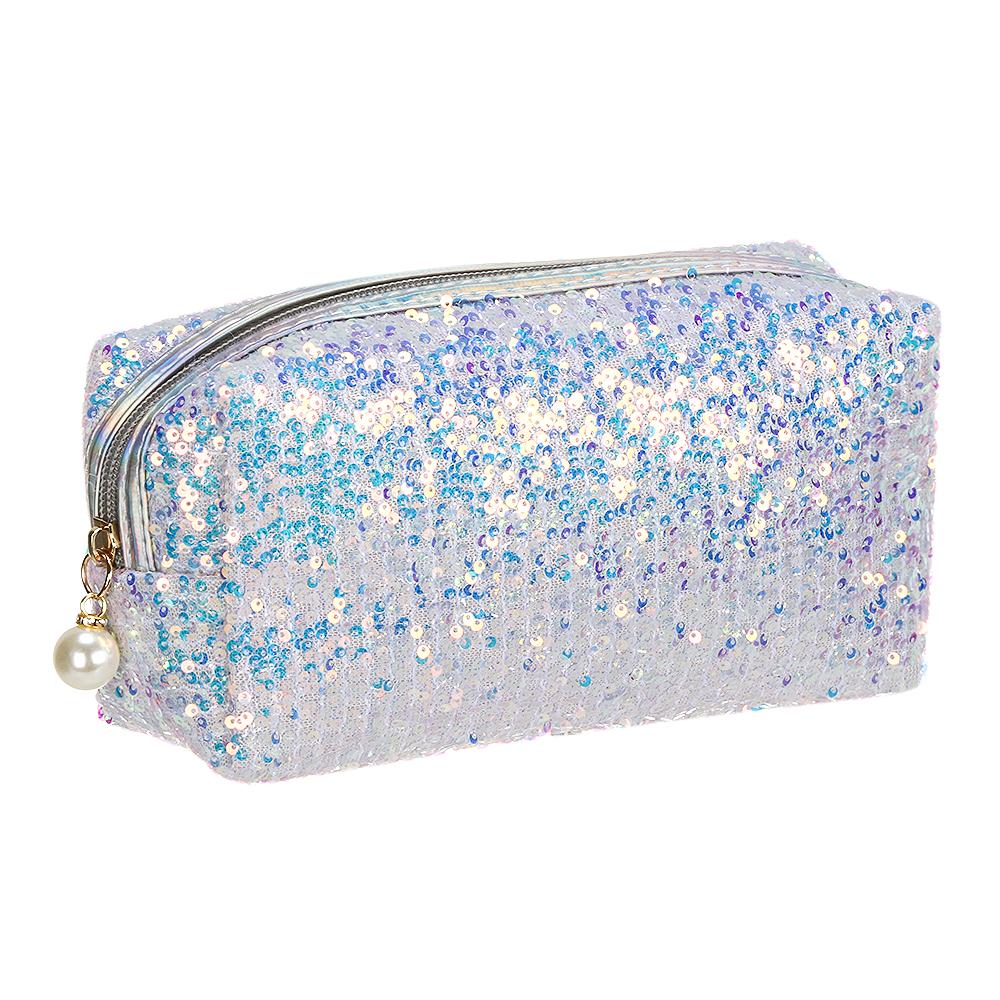 High Quality Mermaid Sequin Glitter Pen Bag Zipper Pouch Cosmetic Storage Makeup Bag