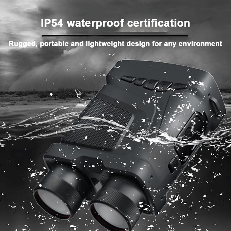 Бинокль R12, устройство ночного видения, перезаряжаемый, 6 Вт, 850 нм, инфракрасный, 1080P, HD, 5-кратный цифровой зум, охотничий телескоп, фото-видео запись
