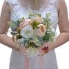 Bride And Bridesmaid Wedding Bouquet Bouquet White Champagne Simulation Flower Artificial Simulation Flower