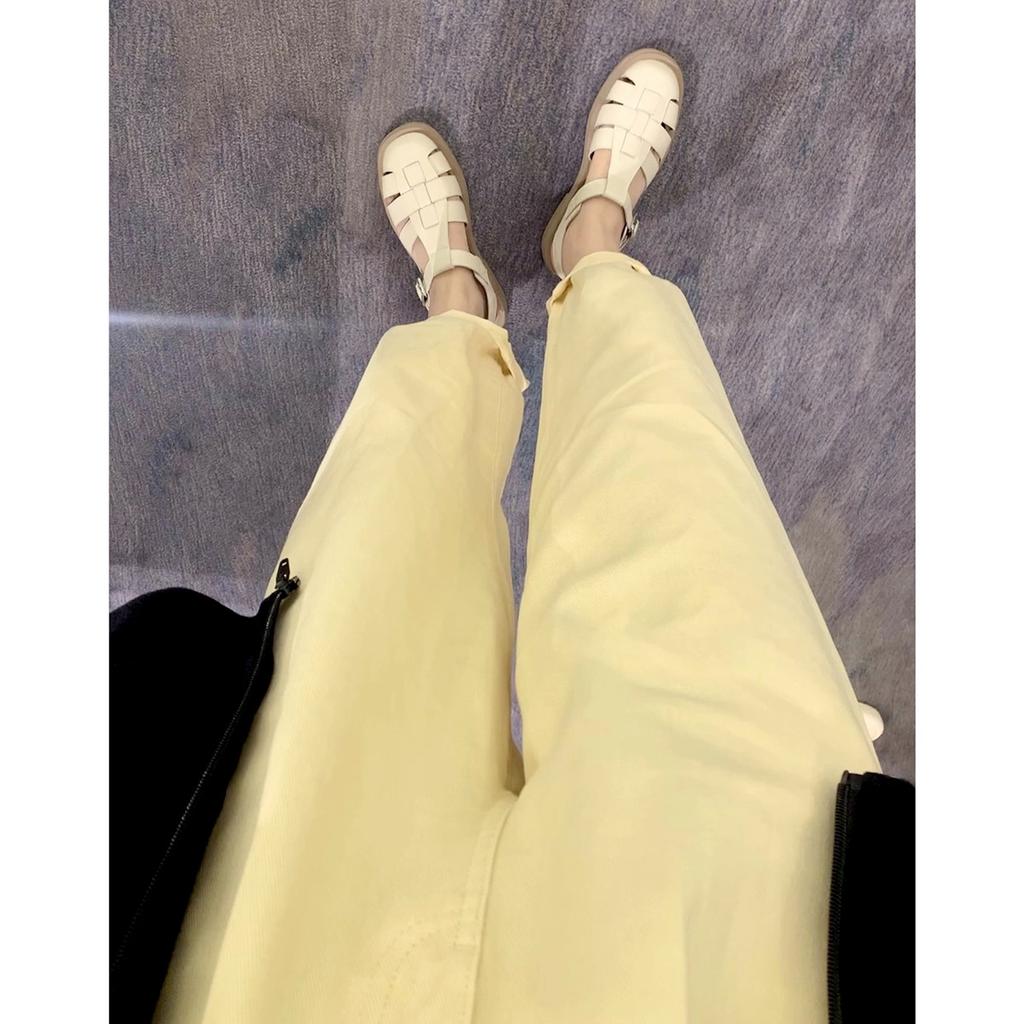 Spring and Summer New Soft-soled Bag Head Thick Heel Thick Sole Retro Fashion Roman Woven Sandals Women