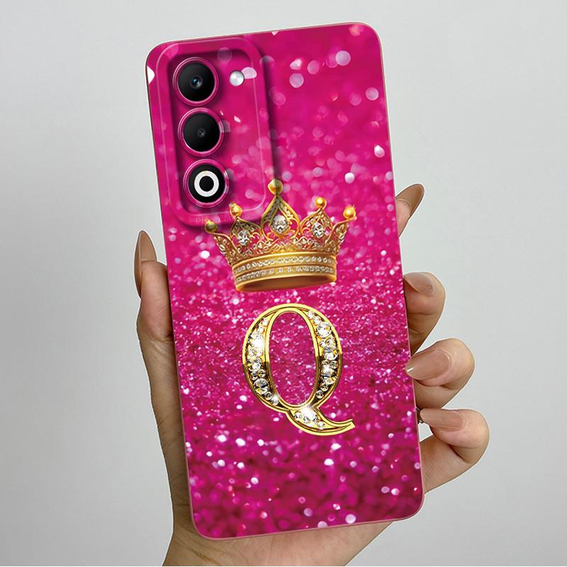 Чехол для OPPO A5 5G 2025 CPH2735 Роскошные Буквы Пара Силиконовые Мягкие Чехлы для Телефона Для OPPOA5 A 5 2025 Защита Камеры Задняя Крышка