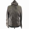 BENETTON/Sheep/Lamb Leather Jacket/Blouson/Outerwear/42/Women’s L/Dark Brown/High Neck/Double Buttons/Flare Sleeves(USED)