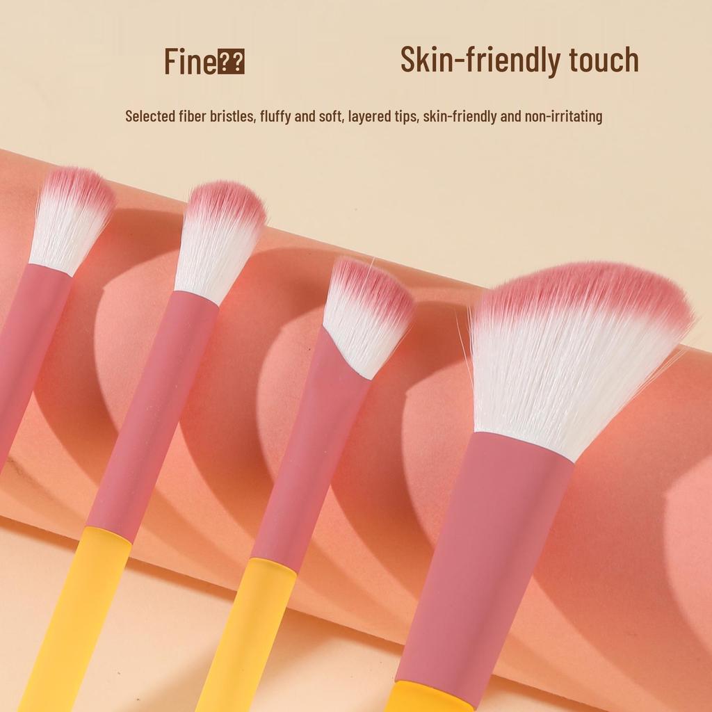 Набор кистей для макияжа: тени для век, пудра, тональный крем, румяна, хайлайтер, консилер, с мягкой щетиной