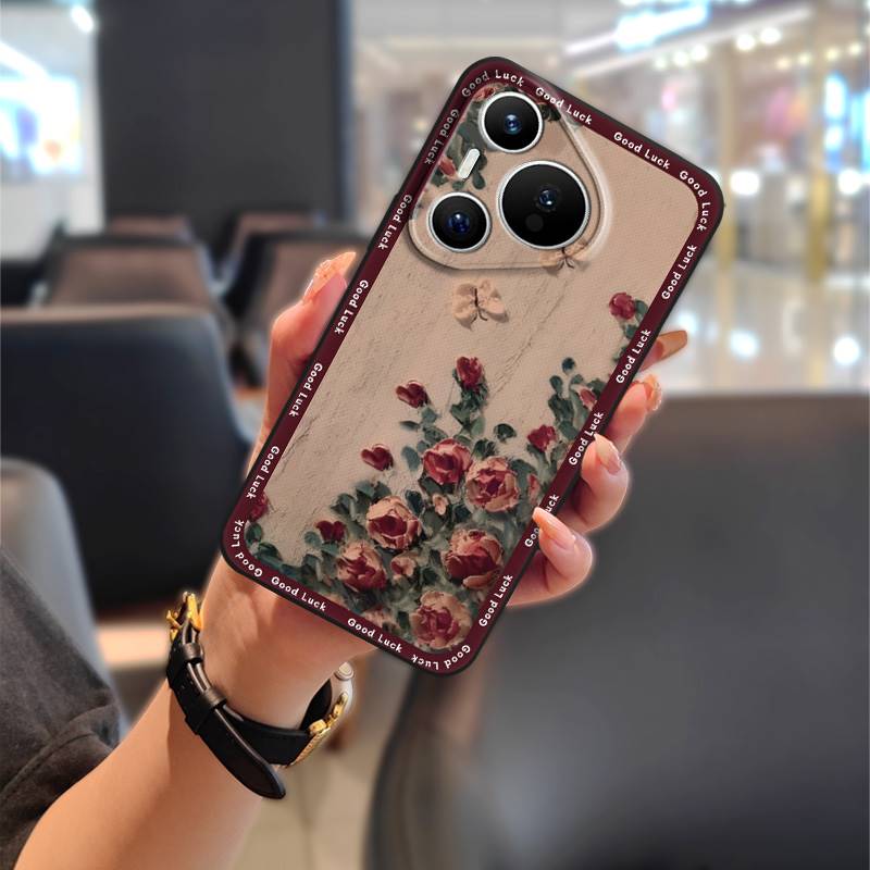 Масляная живопись Пылезащитный чехол для телефона для Huawei P70 Pro/Pura 70 Pro+ Ударопрочный ТПУ Прочный Мультяшный Полная защита Мягкий чехол