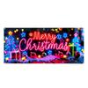 UV Activated Christmas Garage Door Cover Fluorescent 2D Flat Christmas Door Banner Lighted Holiday Cartoon Backdrop for Xmas Indoor Outdoor Wall Decor