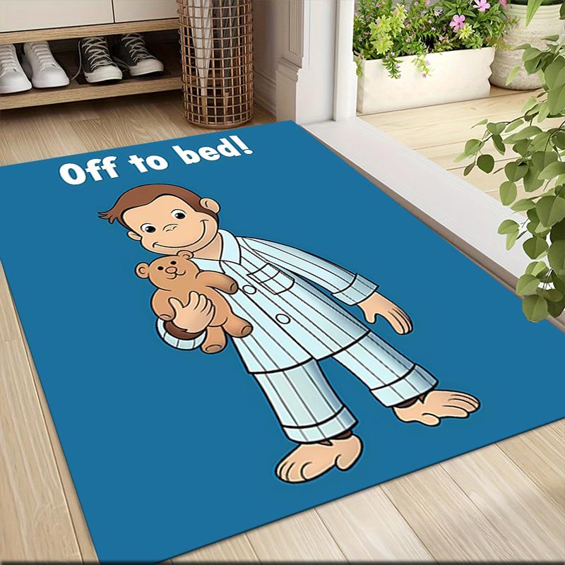 1Pc Curious George Party Carpet Rug Customizable Soft Washable Antislip Home Living Room Sofa Mats Personalized Rug 0917216