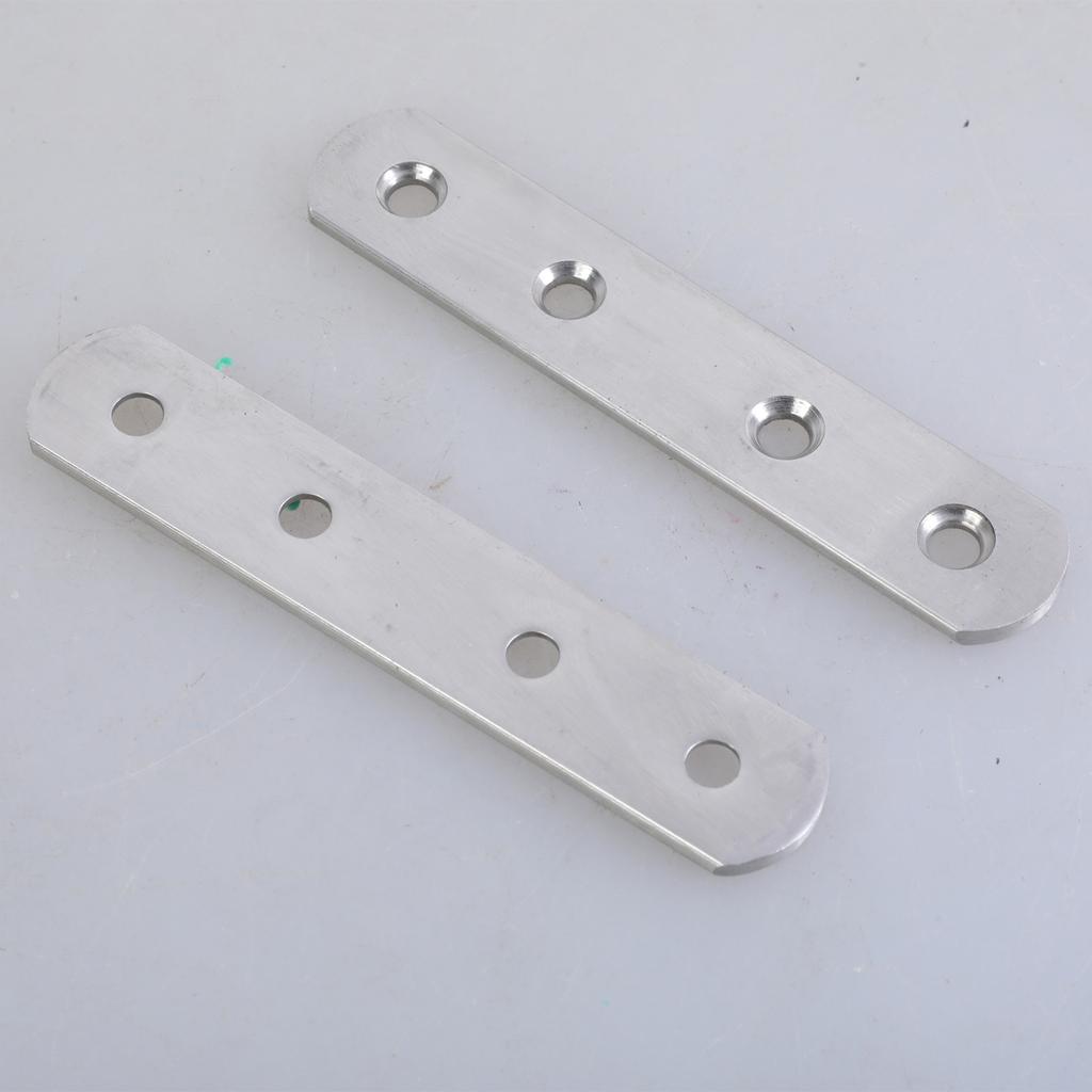 20Pieces Multipurpose Straight Brace Brackets Sturdy Stainless Steel Materials Connectors for Reinforcing Furniture