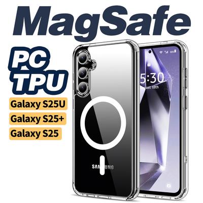 Для Magsafe противоударный чехол для телефона роскошные магнитные прозрачные чехлы для Samsung Galaxy S22 S23 S24 Ultra Plus задняя крышка аксессуары