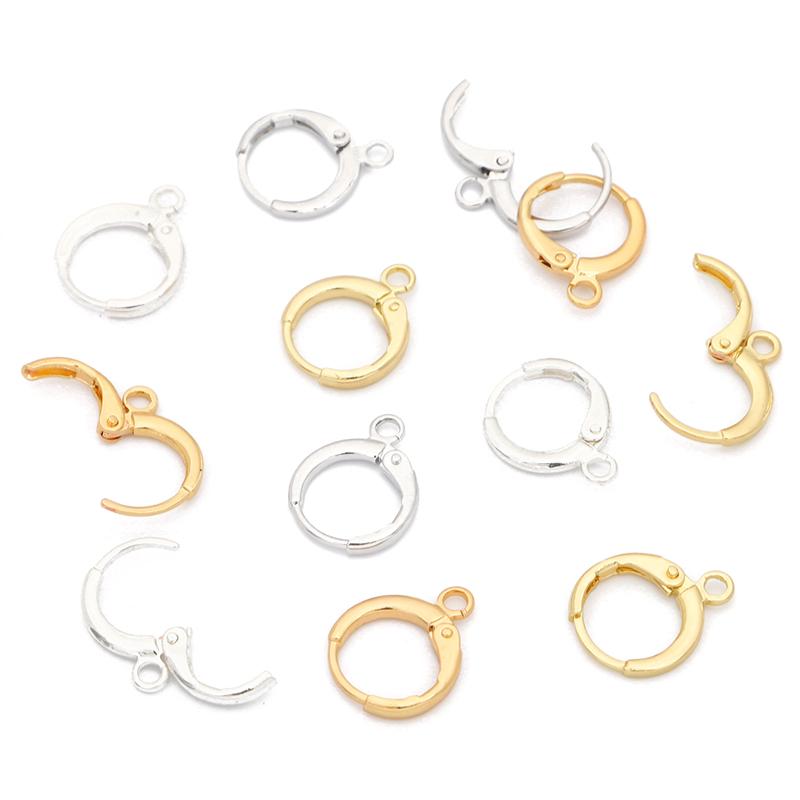 10 шт., круглый французский крючок с медным покрытием, подвеска для DIY, ожерелье, браслет, серьги, изготовление ювелирных изделий, аксессуары для рукоделия