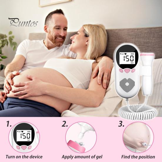 Фетальный монитор с большим ЖК-экраном, удобным интерфейсом, простым в считывании показаний, работающим от батареи, портативным монитором сердечного ритма ребенка