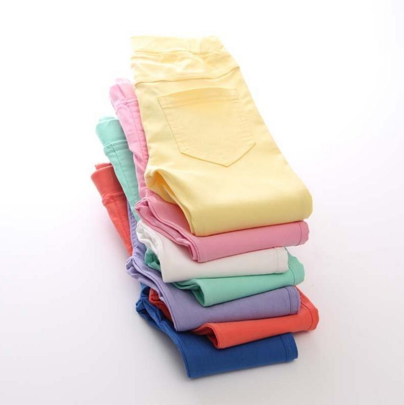 Baby Clothing Girls Jeans Candy Color Skinny Children Pants Baby Pants Toddler Girls Trousers
