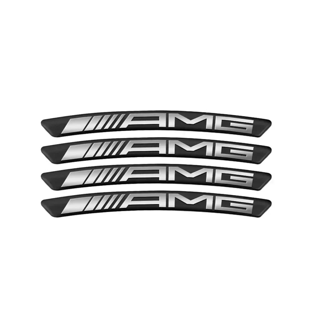 AAVW1 4Pcs/Set Car Styling Wheel Rim Sticker Badge For Mercedes Benz W204 W205 W211 Amg W212 W213 W203 Smart 451 Fortwo W176 W124