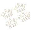 100Pcs Crown Shaped Paper Clips Iron Decorative Paperclips with Box for Books Notebooks Clipboards 