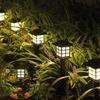 Mini Solar LED Garden Lights Stainless Steel Outdoor Solar Power Pathway Lights Yard Driveway Landscape Lights