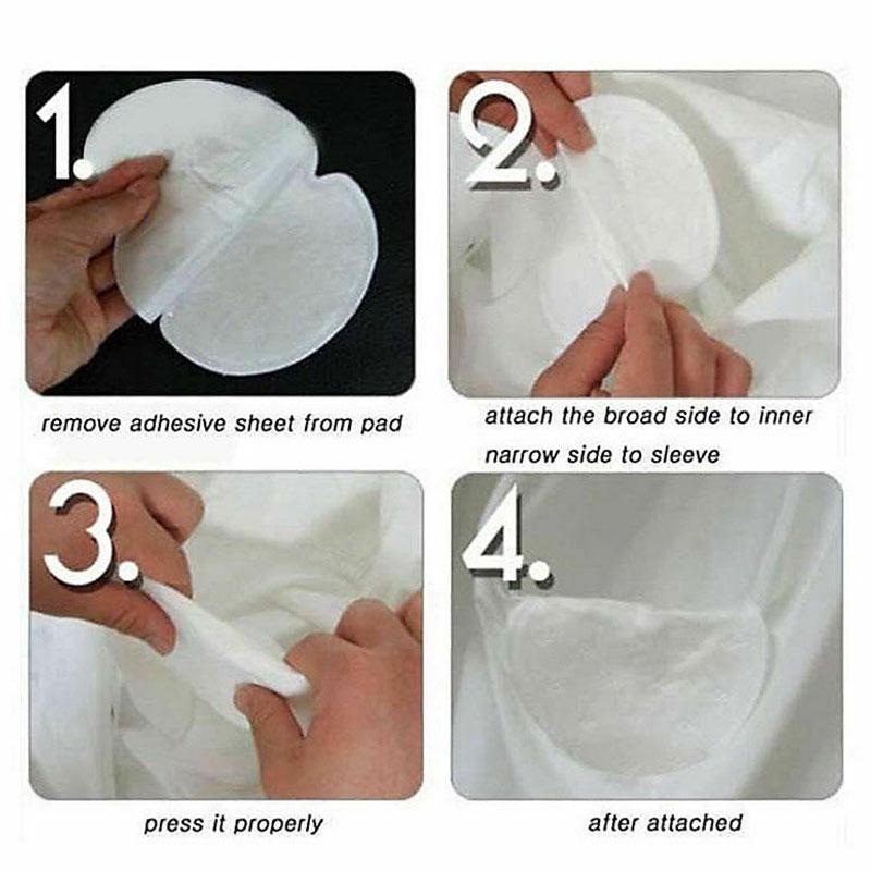 New 100Pcs Underarm Armpit Sweat Pads Stickers Shield Guard Absorbing Disposable