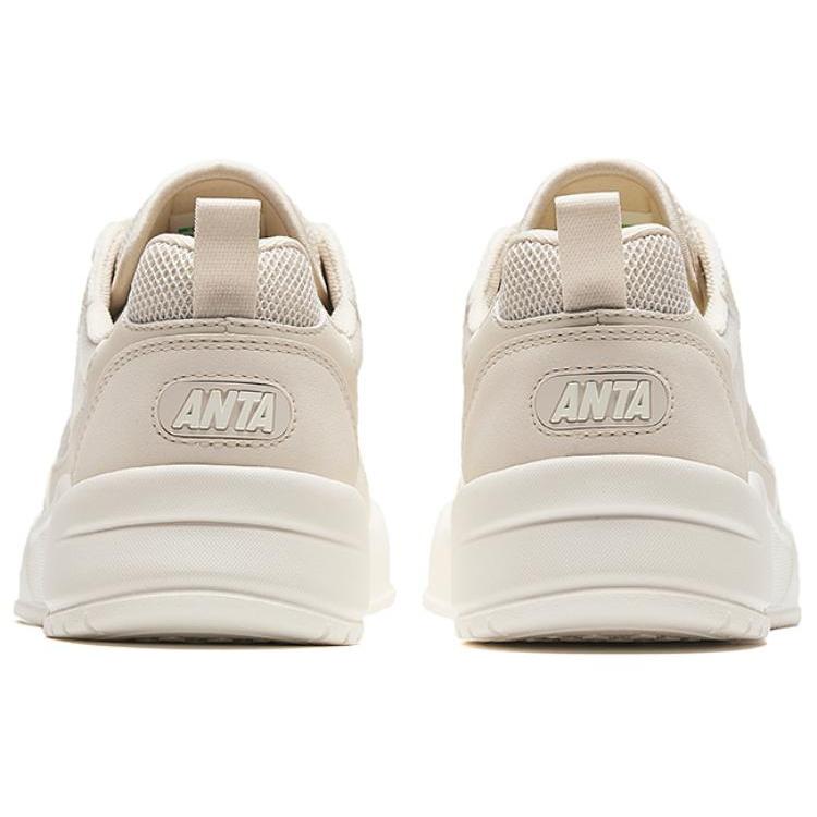 New Anta Glue Elastic Height Increasing Breathable Low Top Skateboard Shoes Women's Gray 922428003-2