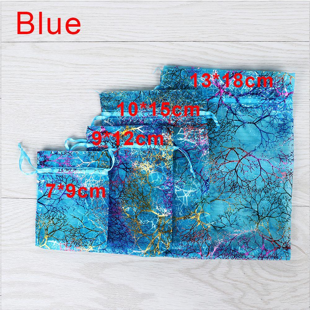 Packaging Pouches Wedding Favor Wrapping Supplies Hot Stamping Organza Bag Drawstring Candy Pouch