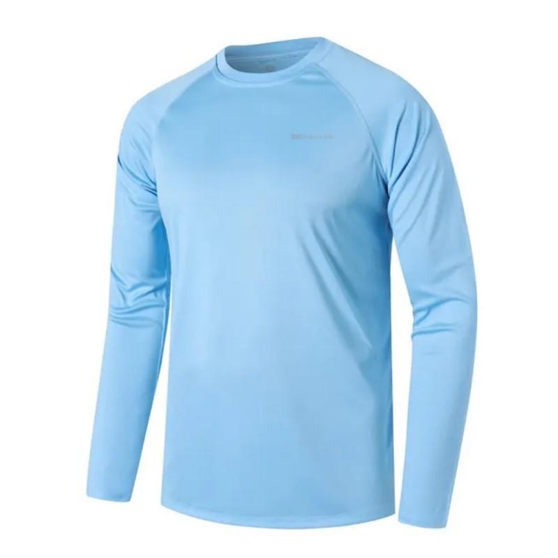 Long Sleeve Fishing Shirt UPF Protection Quick Dry Breathable Outdoor Clothing Men
