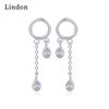 Lindon Copper Alloy Zircon Earrings Drop Earrings For Women Wedding Party Gifts