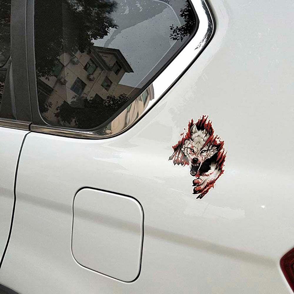 Accessories Truck Car Body Decoration Motorcycle Decal Wolf Head Car Sticker 3D Realistic Sticker