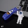Astronaut Decor Action Figures And Moon Keychain Resin Astronaut Statue Room Office Desktop Decoration Presents Key Chain