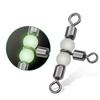 Lure Line Connector Fishing Swivel Fishing Connector Solid Ring Fishing Tackle Luminous Beads