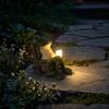 Resin Frog Shape Rocking Chair Solar Light LED Warm White Outdoor Garden Decor with Solar Panel Modern Design RoHS Certified