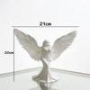 3D Printed Goddess Angel Statue Pure White Wings  Ornament for Living Room Desktop Spiritual Decor